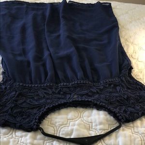 Peplum dress/ tunic blue